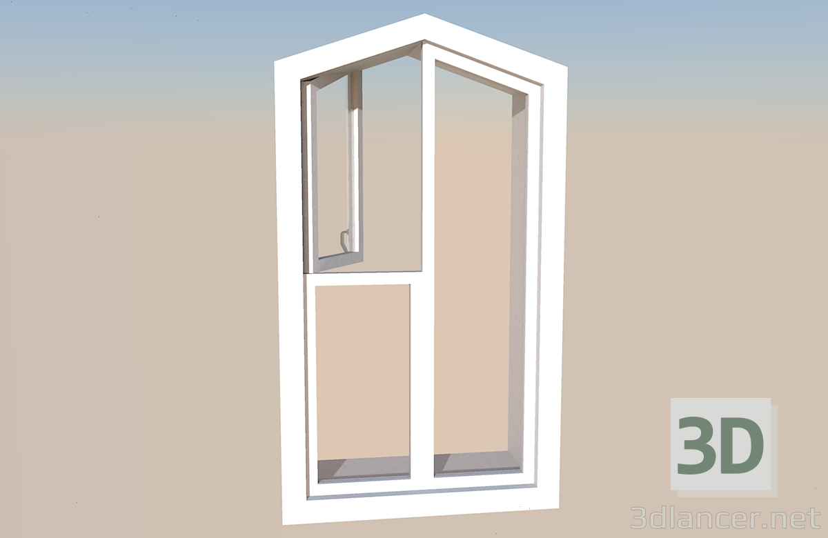 Modelo 3d Janela - preview