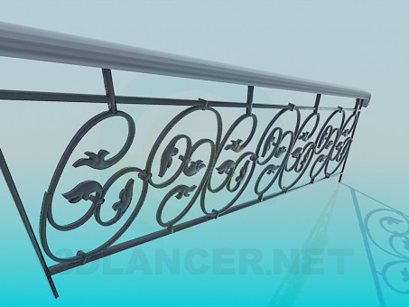 modelo 3D Parte de la escalera de hierro forjado - escuchar modelo 3D Parte de la escalera de hierro forjado - escuchar