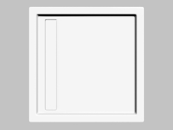 Palette carrée avec vidange linéaire 90 cm Minimal (KTM 041B)