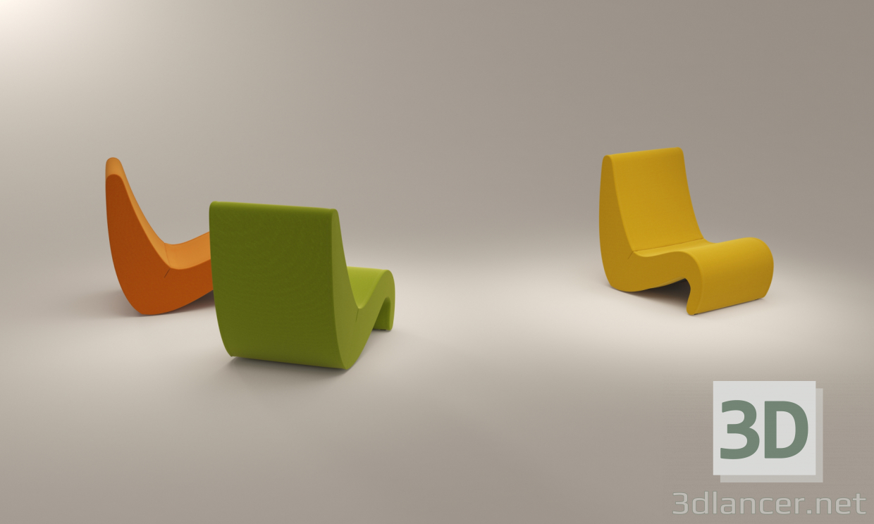 3d model VITRA Amoebe chair | 30687 | 3dlancer.net