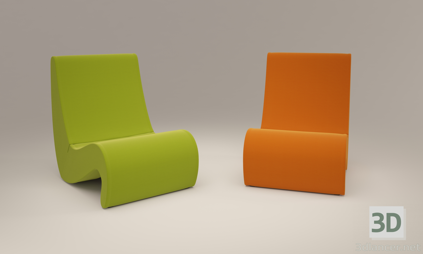 3d model VITRA Amoebe chair | 30687 | 3dlancer.net