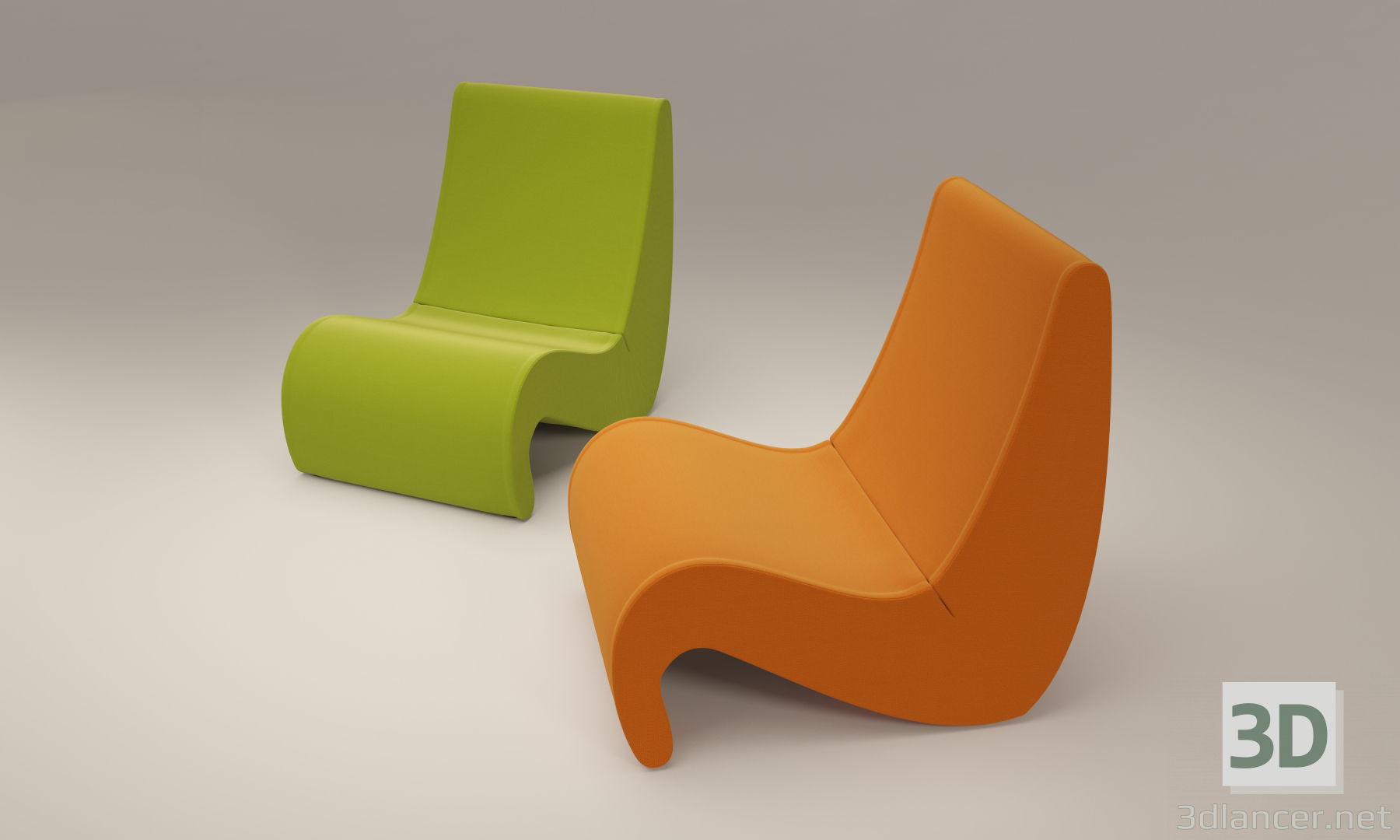 3d model VITRA Amoebe chair | 30687 | 3dlancer.net