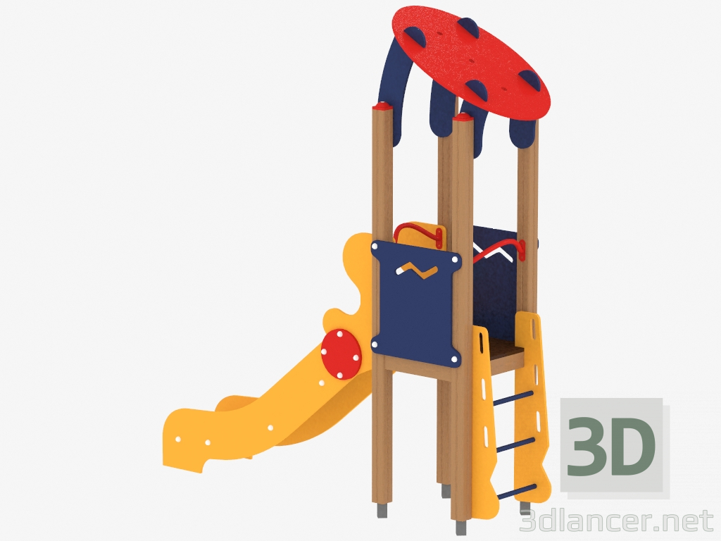 modèle 3D Complexe de jeux pour enfants (1105) - preview