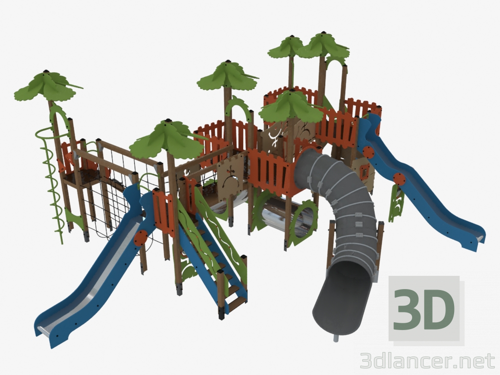 3d model Complejo de juegos para niños (T1405) - vista previa