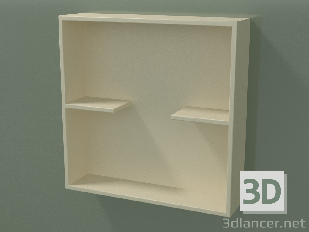 3d model Caja abierta con estantes (90U31001, Bone C39, L 48, P 12, H 48 cm) - vista previa