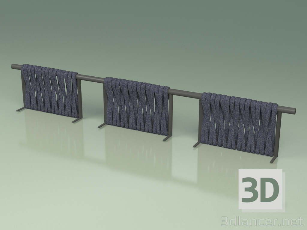 3d model Backrest of sofa module 213 (Metal Smoke, Gray-Blue Belt) - preview