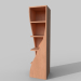 abgerundetes Bücherregal 3D-Modell kaufen - Rendern