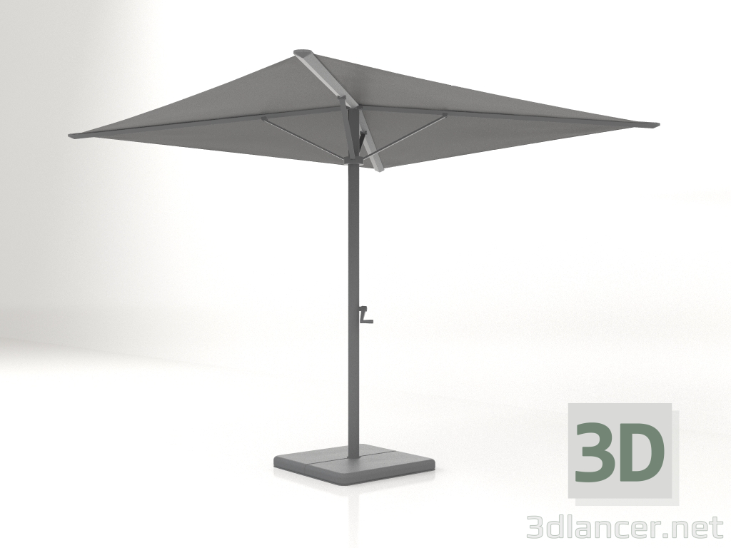 3D modeli Geniş tabanlı katlanır şemsiye (Antrasit) - önizleme