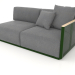 modello 3D Modulo divano sezione 1 destra (Verde bottiglia) - anteprima