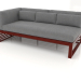 3D Modell Modulares Sofa, Abschnitt 1 links (Weinrot) - Vorschau