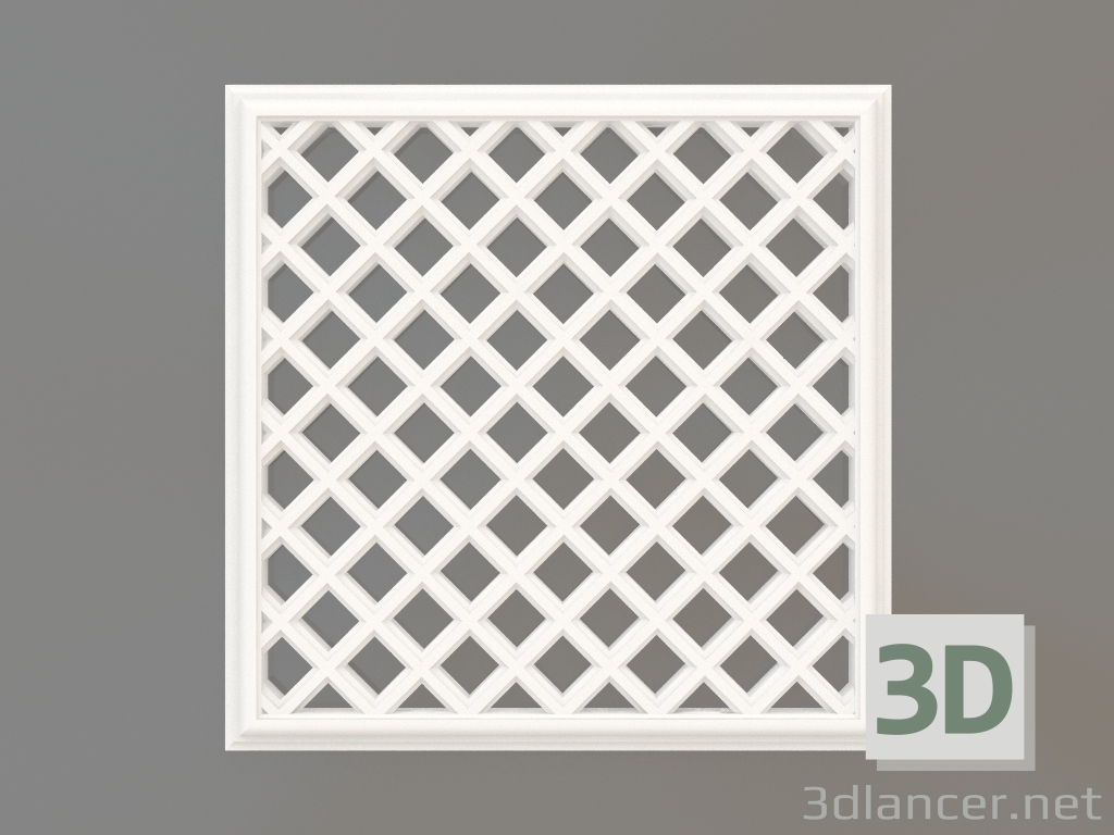 3d model Gypsum ventilation grills VR 016 (229x229x12) - preview