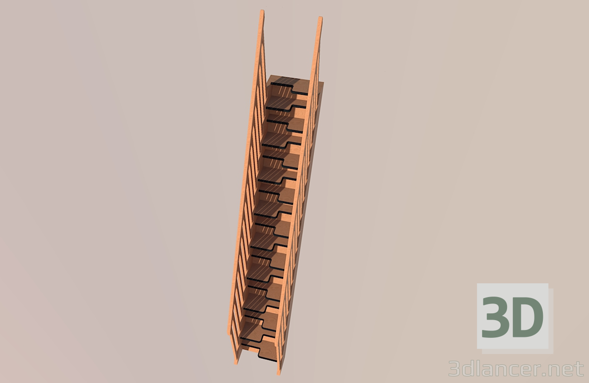 modello 3D Scala d'oca - anteprima