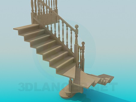 modelo 3D Escalera a casa - escuchar modelo 3D Escalera a casa - escuchar