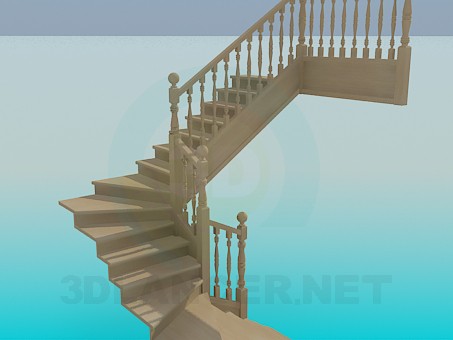 modelo 3D Escalera a casa - escuchar modelo 3D Escalera a casa - escuchar
