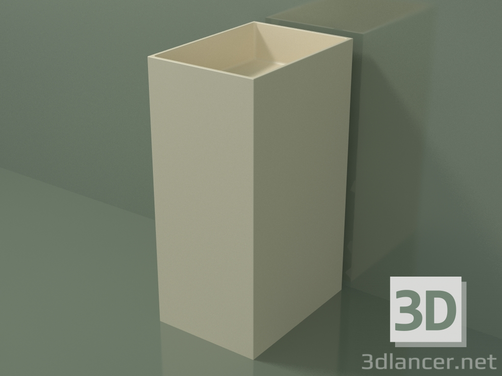 modello 3D Lavabo da terra (03UN16301, Bone C39, L 36, P 50, H 85 cm) - anteprima
