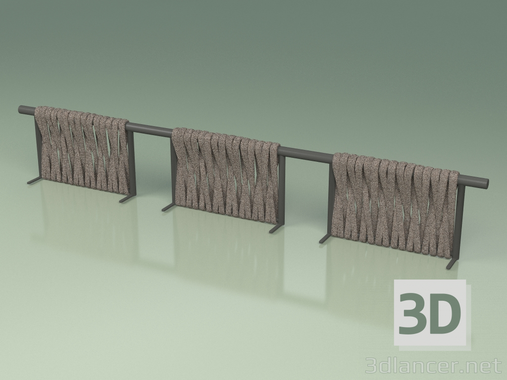 3D modeli Koltuk modülü 213 sırtlığı (Metal Duman, Gri Kum Kemer) - önizleme