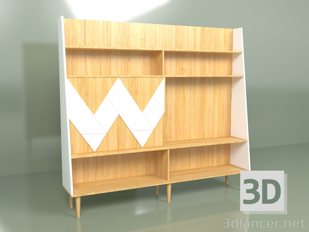 modello 3D Muro Woo Muro dipinto (bianco) - anteprima