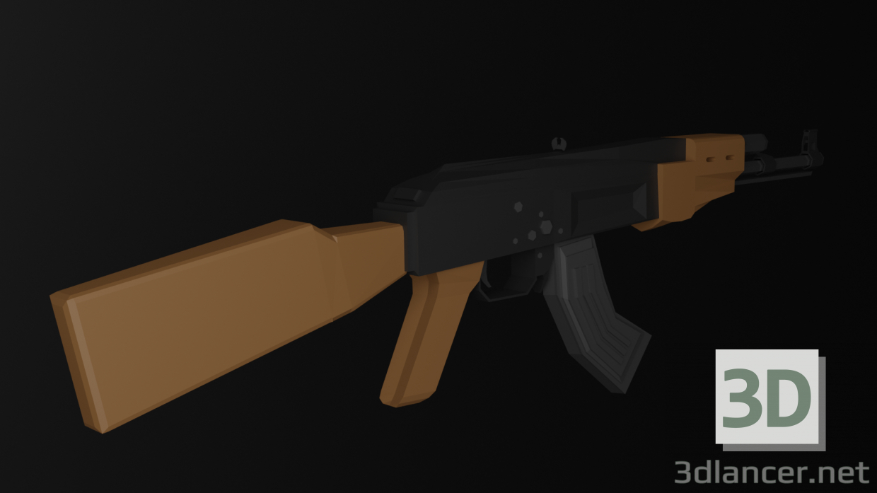 modèle 3D de Pistolet mitrailleur acheter - rendu