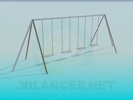 3d model Baby swings - preview 3d model Baby swings - preview