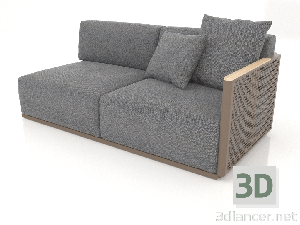 modello 3D Modulo divano sezione 1 destra (Bronzo) - anteprima