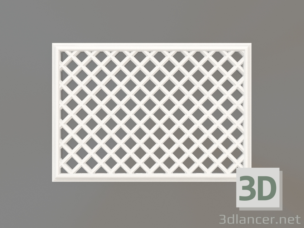 modello 3D Griglie di ventilazione in gesso VR 017 (229x329x12) - anteprima