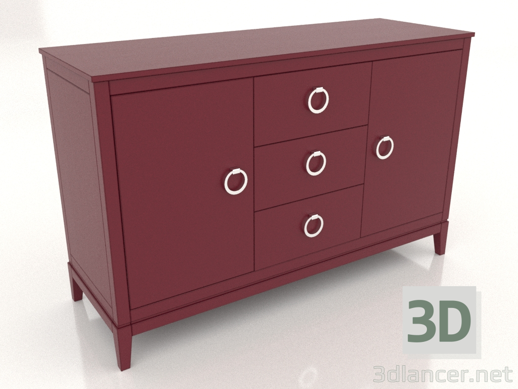 3d model Chest of drawers (RAL 3032, option 2) - preview