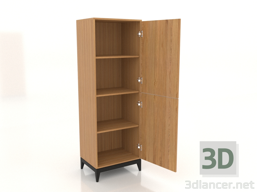 3D modeli Dolap 1 600x450x1800 mm (açık, doğal meşe) - önizleme