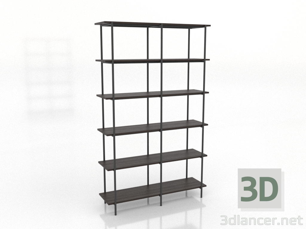3d модель Стеллаж 4 1200Х350Х1950 мм (пепельный орех) – превью 3d модель Стеллаж 4 1200Х350Х1950 мм (пепельный орех) – превью