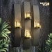modello 3D Metallo moderno arte parete Monte candela votivo titolare Candeliere impostato - anteprima