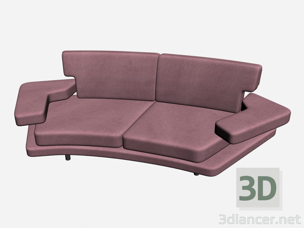 3D Modell Sofa 3 Maxim imbottito - Vorschau