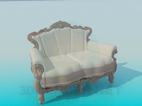 3d model Baroque sofa - preview 3d model Baroque sofa - preview