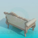 3D modeli Barok kanepe - önizleme