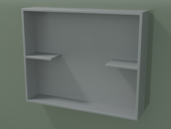 Boîte ouverte avec étagères (90U31002, gris argenté C35, L 60, P 12, H 48 cm)