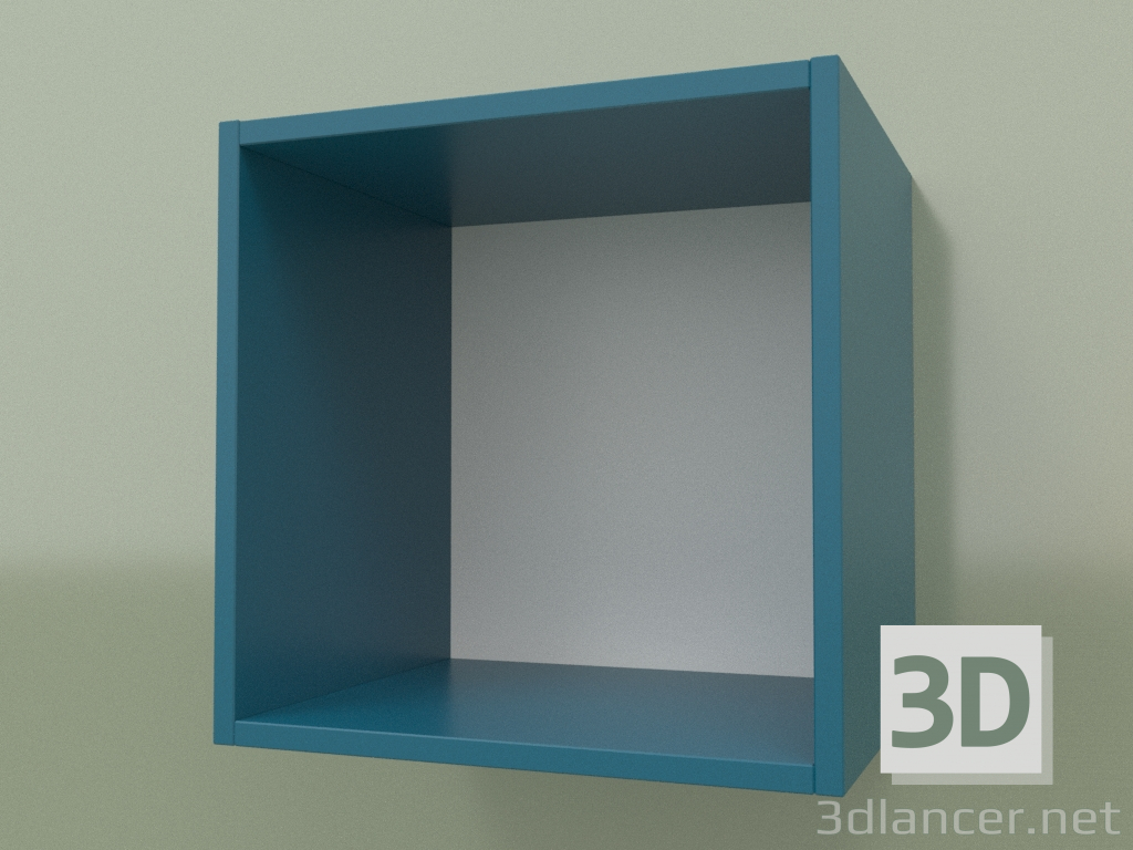 3d model Open hinged shelf (Turquoise) - preview