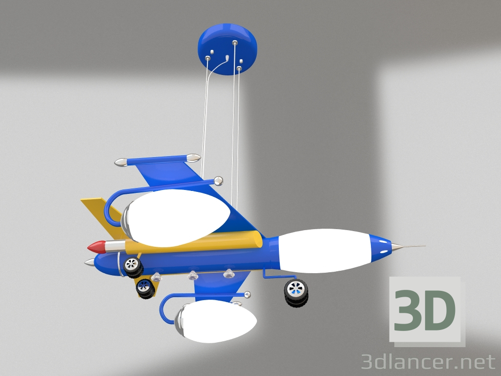 3D Modell Aufhängung Sturmovik Metall blau (07431.05) - Vorschau