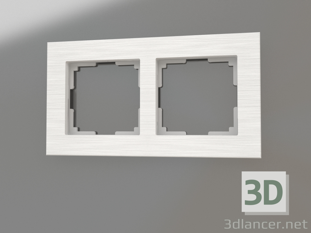 modèle 3D Cadre pour 2 poteaux (aluminium) - preview
