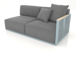 Módulo de sofá seção 1 direita (azul cinza)
