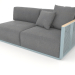 Modelo 3d Módulo de sofá seção 1 direita (azul cinza) - preview
