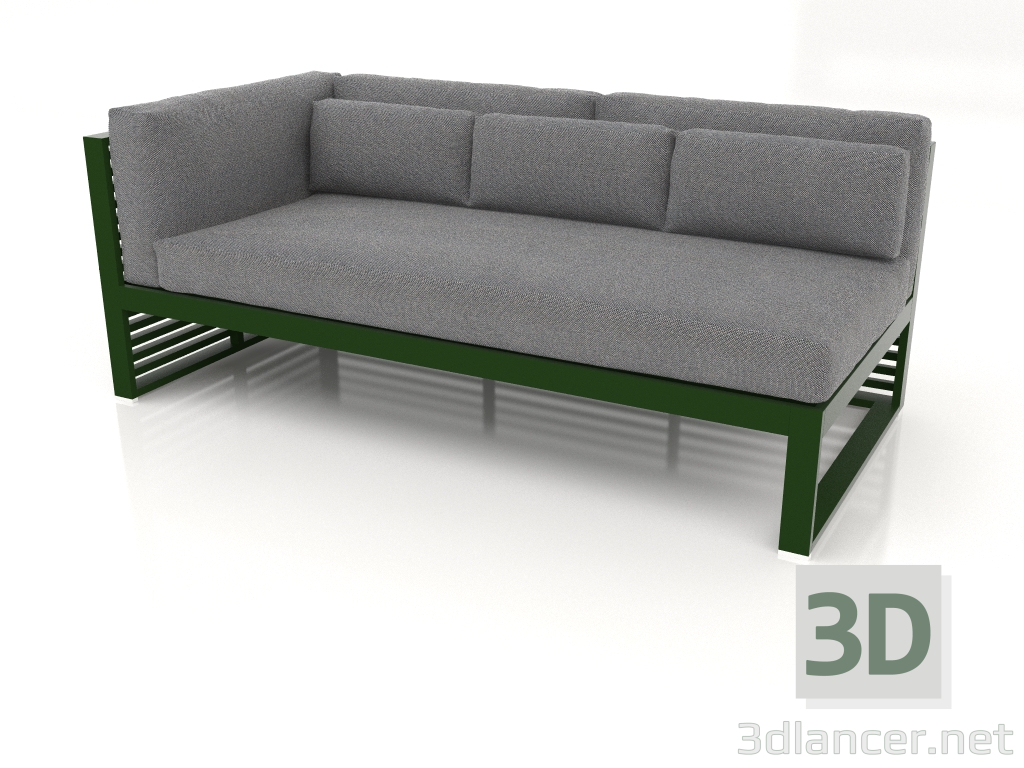 3D modeli Modüler kanepe, bölüm 1 sol (Şişe yeşili) - önizleme