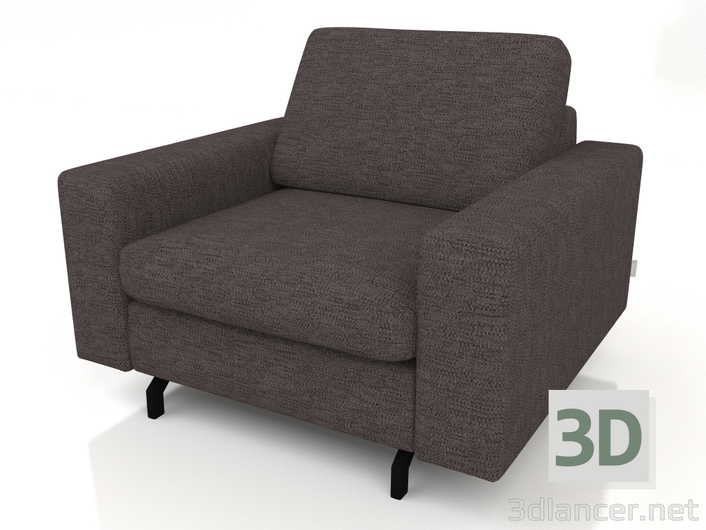 3D Modell Jean 1-Sitzer-Sofa (Anthrazit) - Vorschau