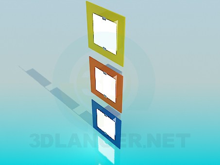 3d модель Набор разноцветных Бра – превью 3d модель Набор разноцветных Бра – превью