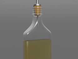 Bottiglia di olio con un distributore