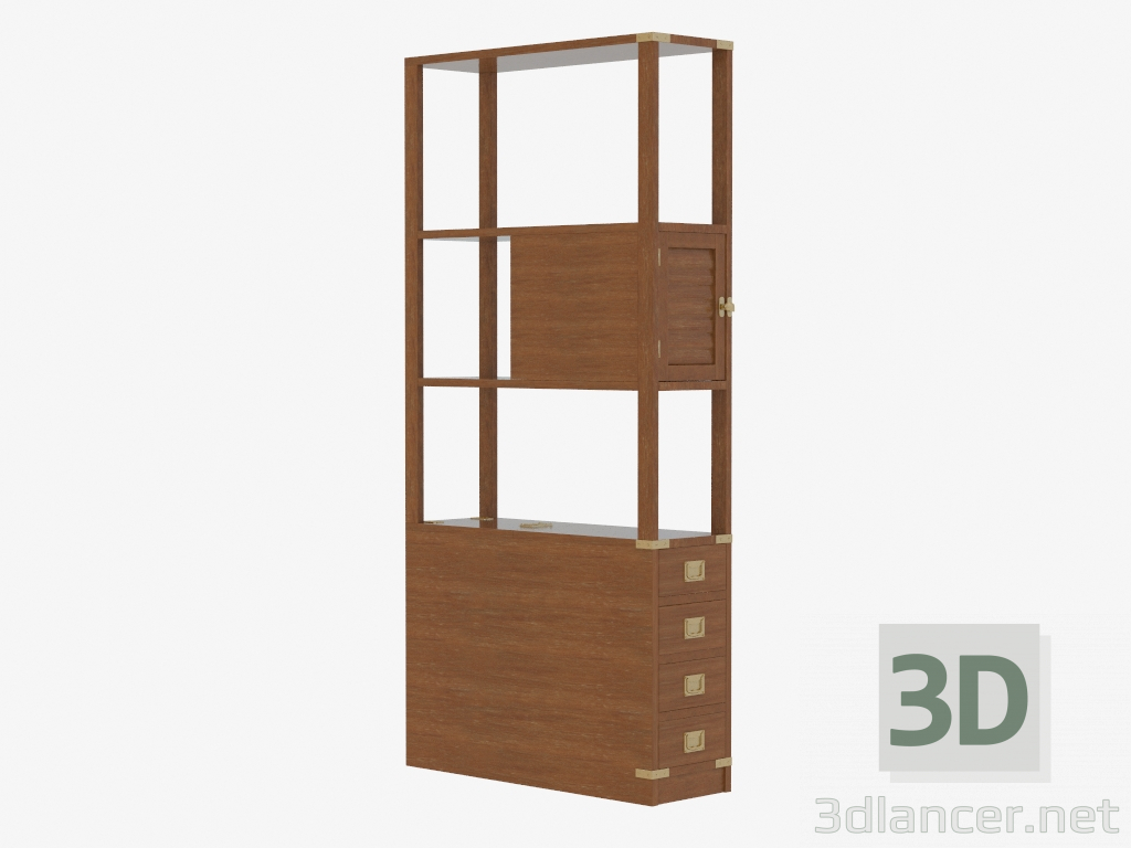 modello 3D Scaffale con cassetti - anteprima