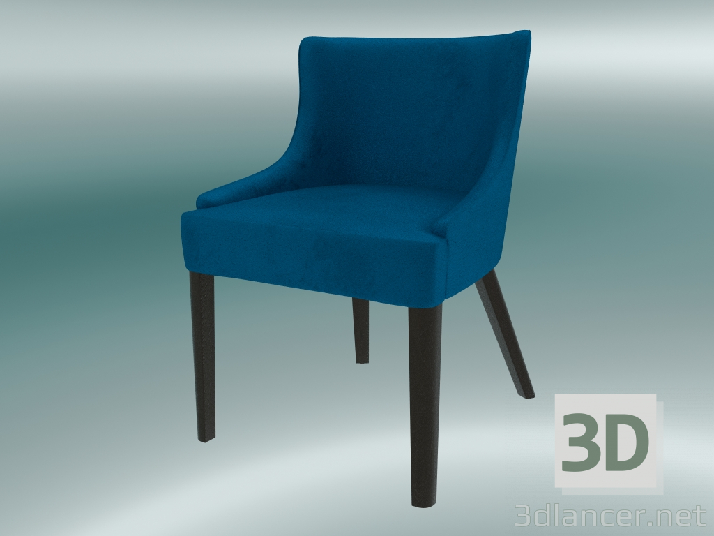 modèle 3D Demi-chaise Elias (bleu) - preview