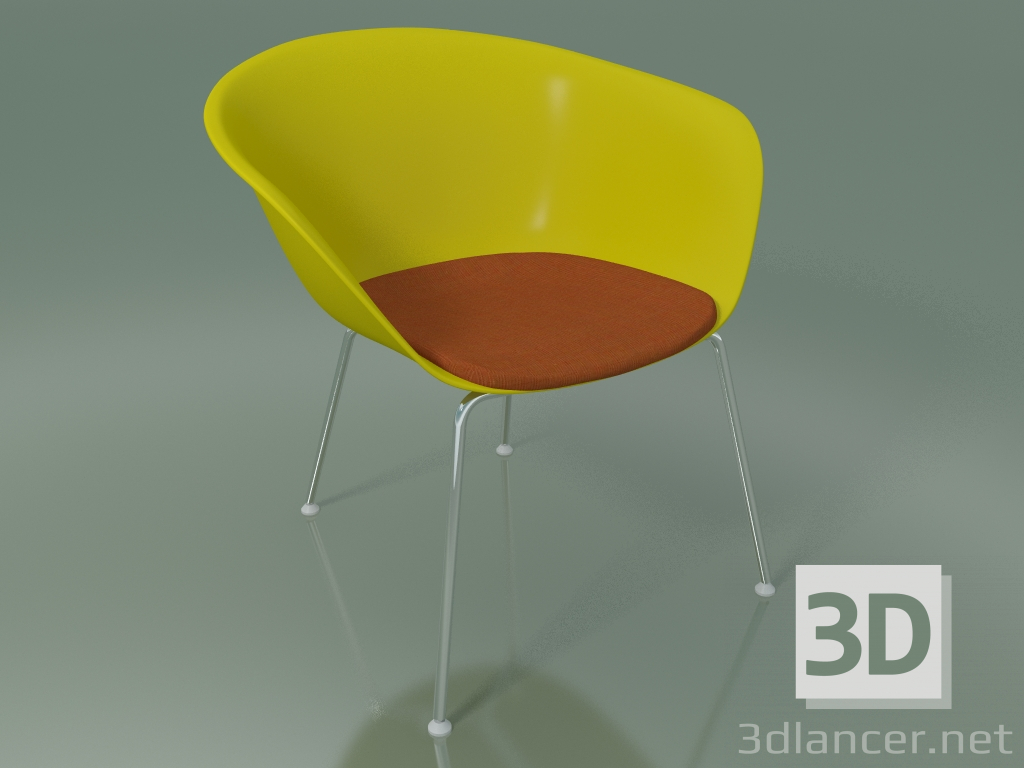 modèle 3D Chaise longue 4222 (4 pieds, avec coussin d'assise, PP0002) - preview