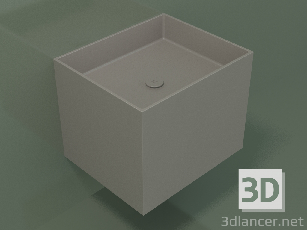 3D modeli Duvara monte lavabo (02UN33301, Clay C37, L 60, P 50, H 48 cm) - önizleme