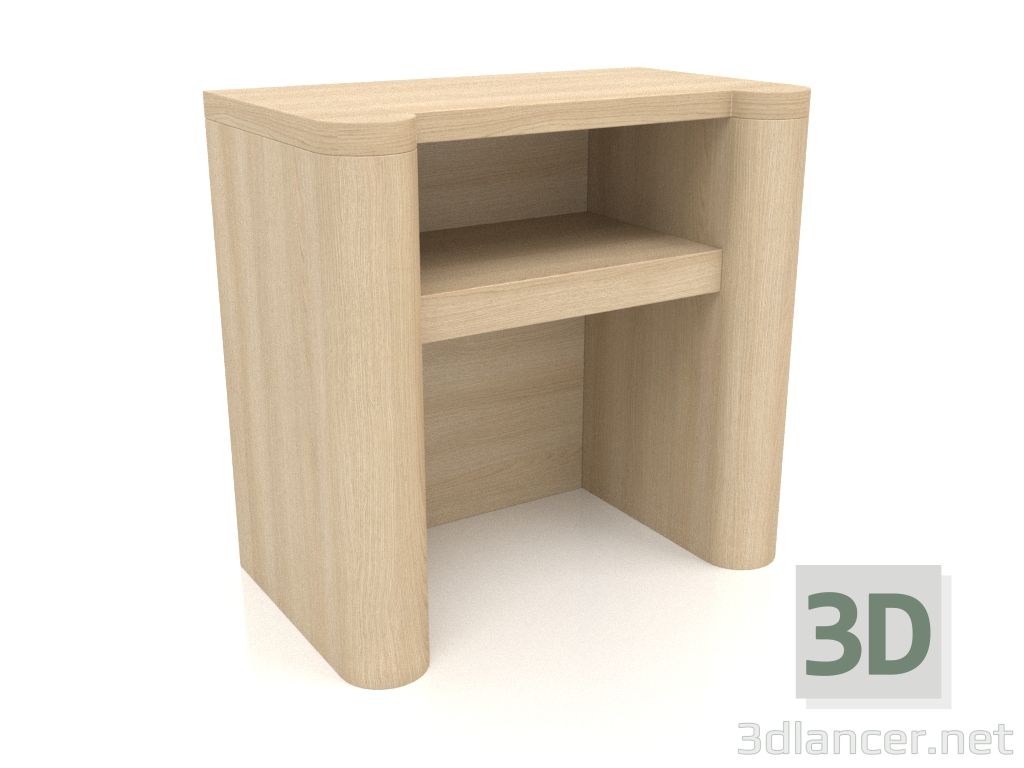 3 डी मॉडल बेडसाइड टेबल टीएम 023 (600x350x580, लकड़ी सफेद) - पूर्वावलोकन
