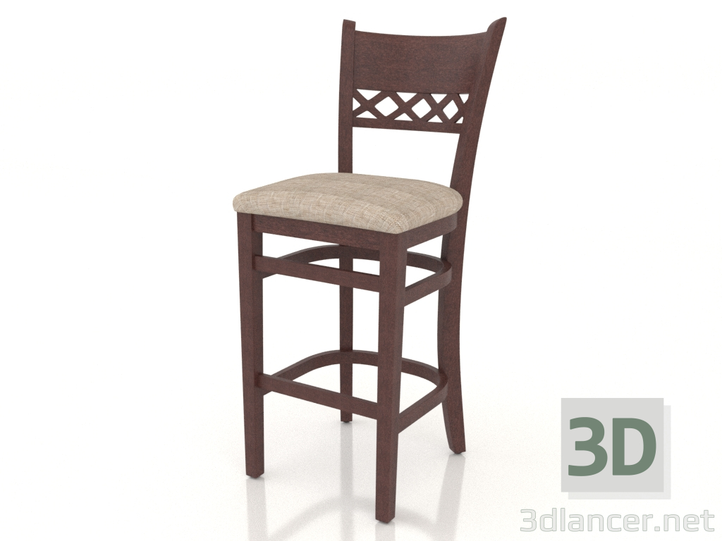 3D Modell Barhocker Edinburgh (Walnuss) - Vorschau