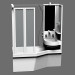 3d model Column + washbasin + bath-1500 - preview