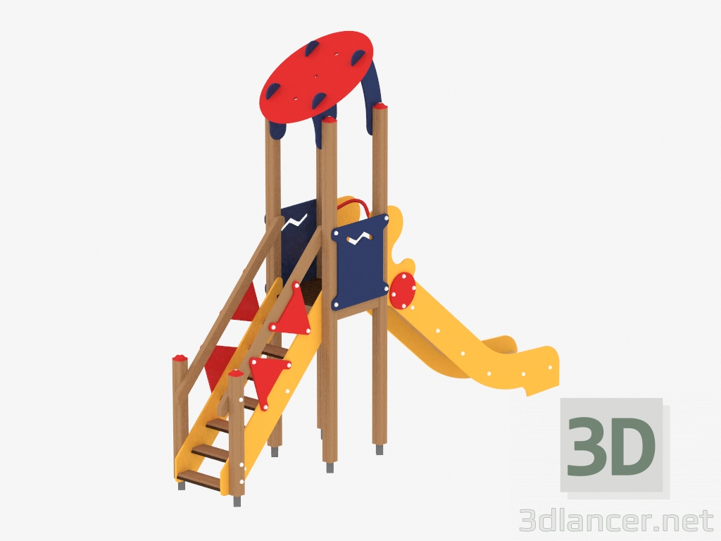 3d модель Детский игровой комплекс (1108) – превью